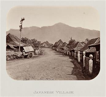 (ASIA) Group of 9 rich photographs depicting occupational and architectural scenes in Burma (5) and Java (3) as well as an occupational